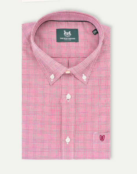 THE BOSTONIANS РИЗА MAVERICK TWILL REGULAR FIT MedCheck TWILL Button-down Regular FIT