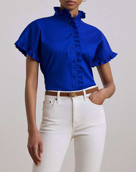 LAUREN RALPH LAUREN SILKY STRTCH COTTON-SHIRT