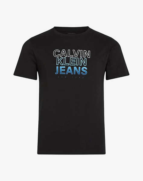 CALVIN KLEIN JEANS GRADIENT FLOCK LOGO SS T-SHIRT