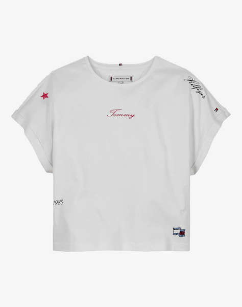 TOMMY HILFIGER STAR EMBROIDERED KNIT TOP SS