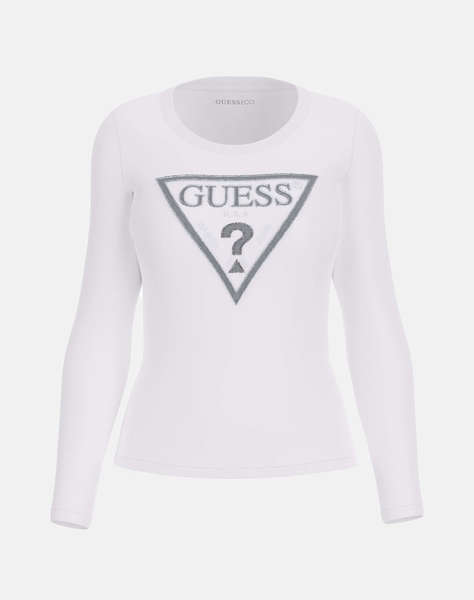 GUESS LS CN SHINY TRIANGLE TEE ДАМСКА ТЕНИСКА