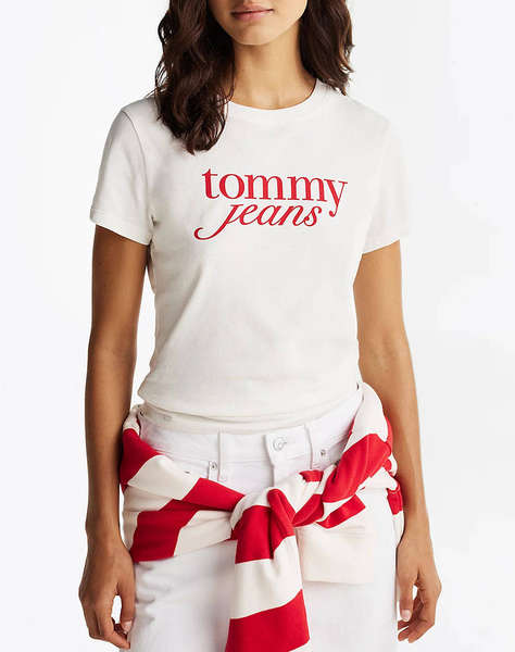 TOMMY JEANS TJW SLIM ESSENTIAL LOGO TEE EXT