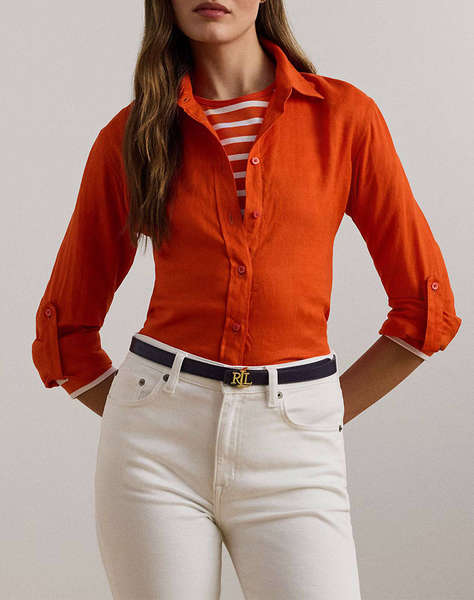 LAUREN RALPH LAUREN TISSUE LINEN-SHIRT