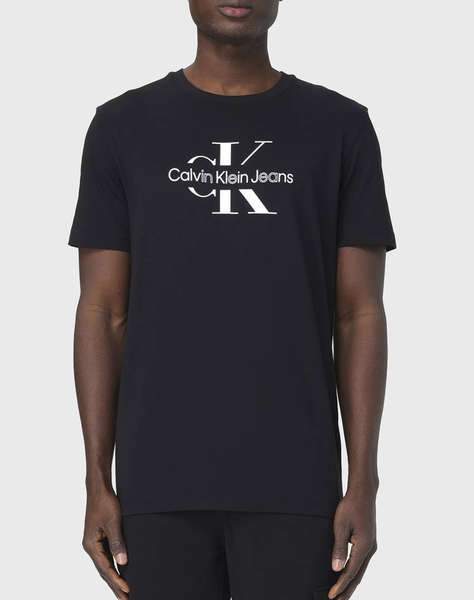 CALVIN KLEIN JEANS DISRUPTED OUTLINE MONOLOGO TEE