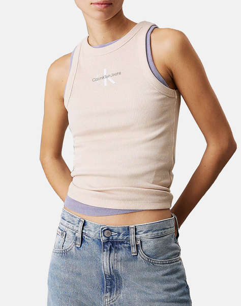 CALVIN KLEIN JEANS MONOLOGO RIB TANK TOP