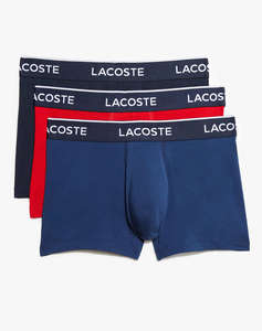 LACOSTE КОМПЛЕКТ БЕЛЬО ОТ 3 БРОЯ TRUNK PACK 3 TRUNKS