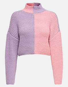 ONLY БЛУЗА ONLHEDDA L/S BLOCK PULLOVER KNT