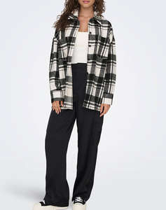 ONLY ONLKINSLEY CHECK SHIRT JACKET WVN