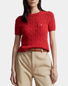 RALPH LAUREN CTN CBL TEE-SHORT SLEEVE-PULLOVER