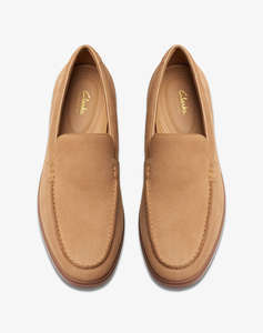 CLARKS Torford Easy Light Tan Suede