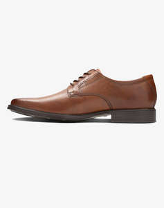 CLARKS Tilden Plain Dark Tan Lea