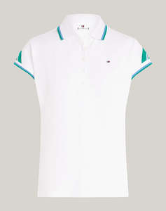 TOMMY HILFIGER REG STRIPE SLV POLO CAP SLEEVE