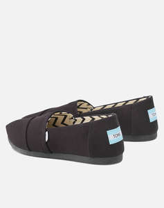 TOMS BLK/BLK RECY COT CAN WM ALPR ESP