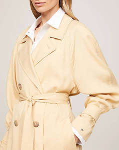 TOMMY HILFIGER TENCEL BLEND FLUID TRENCH