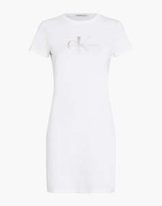 CALVIN KLEIN DIFFUSED MONOLOGO DRESS