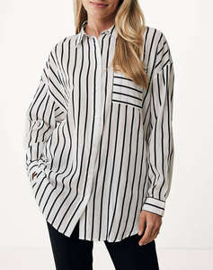 MEXX Striped blouse with chest pocket