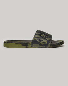 SUPERDRY D2 SDRY CAMO VEGAN POOL SLIDE MENS SHOE