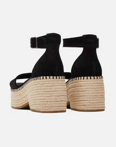 TOMS BLK SUEDE WM LAILA SAND