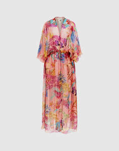 GUESS ERYN LONG KIMONO DRESS FEMALE