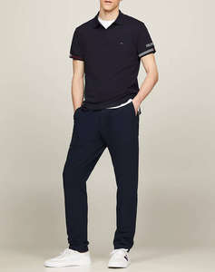 TOMMY HILFIGER FLAG CUFF SLIM POLO