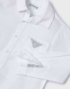 MAYORAL Long linen suiting shirt