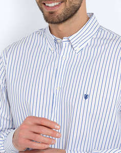 THE BOSTONIANS РИЗА ACORN POPLIN REGULAR FIT Stripe POPLIN Button-down Regular Fit