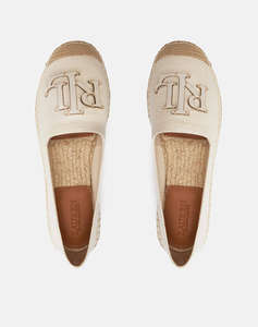 RALPH LAUREN CAMERYN LOGO-ESPADRILLES-FLAT