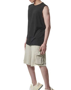 BODY ACTION MENS NATURAL DYE SLEEVELESS TEE