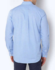 THE BOSTONIANS РИЗА MAVERICK POPLIN REGULAR FIT MedCheck POPLIN Button-down Regular Fit