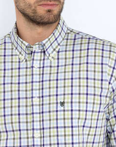 THE BOSTONIANS РИЗА MAVERICK REGULAR FIT MedCheck SLUB Button-down Regular Fit