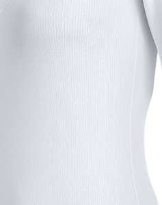 CALVIN KLEIN BLOUSE WOVEN LABEL RIB V-NECK TEE