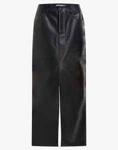 CALVIN KLEIN FAUX LEATHER MAXI SKIRT