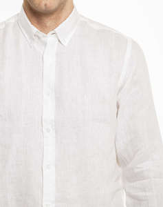 THE BOSTONIANS РИЗА ЛЕН REGULAR FIT Plain LINEN Button-down Regular Fit