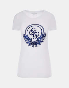 GUESS SS CHECKER SEQUIN R3 TEE WOMENS T-SHIRT