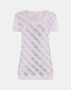 GUESS SS CN 4G ALLOVER TEE WOMENS T-SHIRT