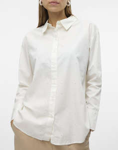 VERO MODA VMCHARLOTTE STUD LS SHIRT WVN GA