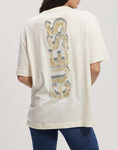 GUESS SS CN PAISLEY LOGO TEE WOMENS T-SHIRT