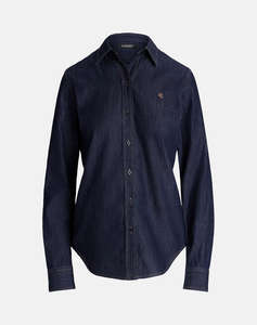 LAUREN RALPH LAUREN JAMELKO-LONG SLEEVE-BUTTON FRONT SHIRT