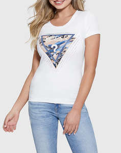 GUESS SS CN LEO TRIANGLE TEE WOMENS T-SHIRT