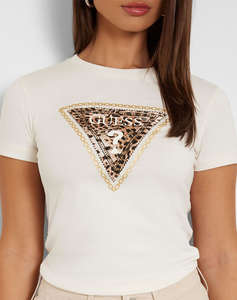 GUESS SS CN TRIANGLE LEO TEE WOMENS T-SHIRT