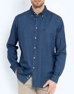 THE BOSTONIANS РИЗА DENIM REGULAR FIT Plain DENIM Button-down Regular Fit