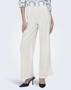 ONLY ONLCARO MW LINEN BL PULL-UP PANT CC PNT