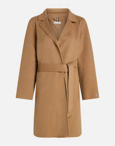 TOMMY HILFIGER REG DF WOOL BELTED COAT