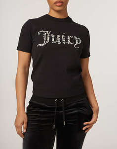 JUICY COUTURE DIAMANTE JEWEL GIRLFRIEND T-SHIRT-