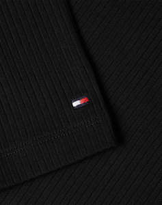 TOMMY HILFIGER SLIM 5X2 RIB ROLL-NK LS