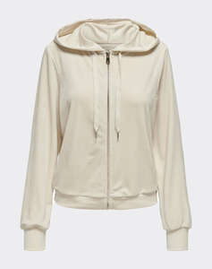 ONLY ONLREBEL L/S ZIP STRING HOOD CC SWT