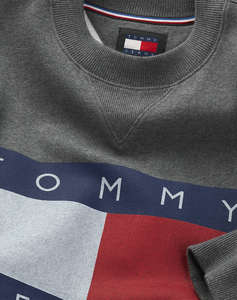 TOMMY JEANS TJM RLX MELANGE FLAG CREW EXT