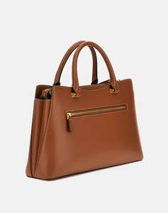 GUESS KUBA TRI COMPARTMENT SATCHEL ДАМСКА ЧАНТА (Размери: 34 x 10 x 21 см.)