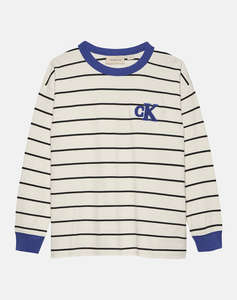 CALVIN KLEIN RINGER MONO STRIPED LS T-SHIRT