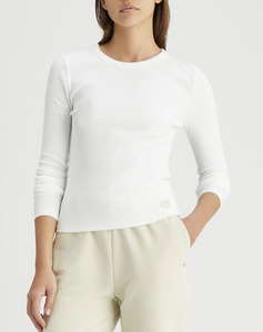 CALVIN KLEIN WOVEN LABEL RIB LONG SLEEVE